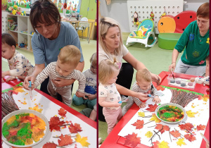 Dzieci biorą udział w eksperymencie "musujące drzewo".