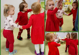 Dzieci tańczą z okazji Mikołajek.