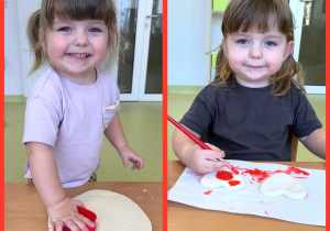 Natalka przygotowuje upominki dla dziadków.